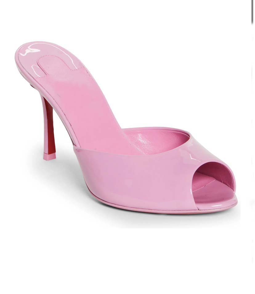 

Summer Brand woman Sandals Luxury reds sole Me Dolly strass 100 mm Shoes patent Leather Open Toe Mules slide slipper Slip On Slippers Lady Sexy EU35-43
