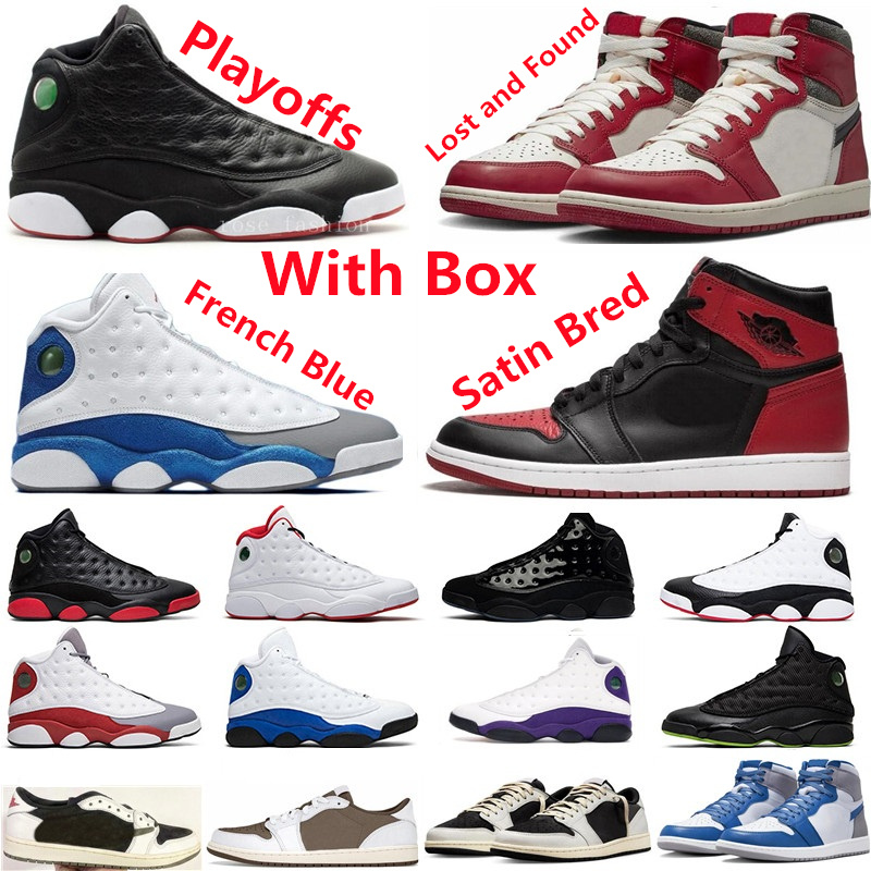 

Satin Bred Black Flint Playoffs 13s Basketball Shoes 1s 1 Chicago Lost and Found Hyper Royal University Blue High OG Reverse Laney 85 Bred Starfish Sneakers Trainers, 13