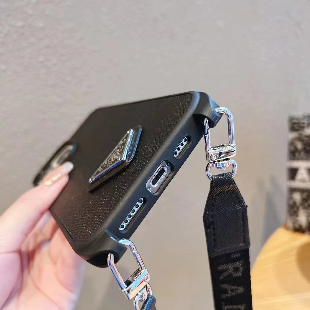 

Beauty Official Designer Saffiano Card Wallet Phone Cases with Universal AirPods for iPhone 14 13 12 Pro Max 14pro 14Plus Retro Luxury Crossbody Purse with logo box WD, #2