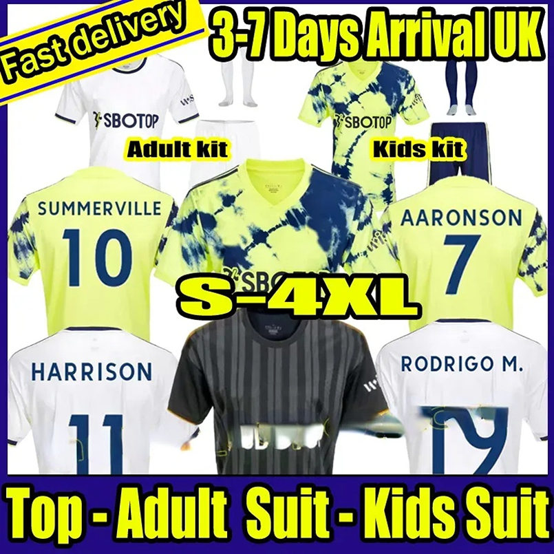 

22 23 SUMMERVILLE BAMFORD Soccer Jerseys leeds Adams uniteds Aaronson HARRISON kit 2022 2023 Llorente Sinisterra JAMES football shirt Uniforms Men kids sets 0201, Adult +socks
