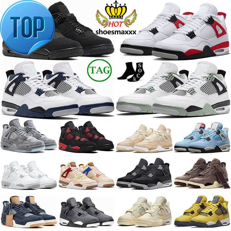 

Designer Hiking Jumpan 4 4s Basketball Shoes For Men Women Black Cat Kaws Midnight Navy Seafoam Red Cement Thunder Canvas University Blue Shimme Sai Tour Yellow Mens S