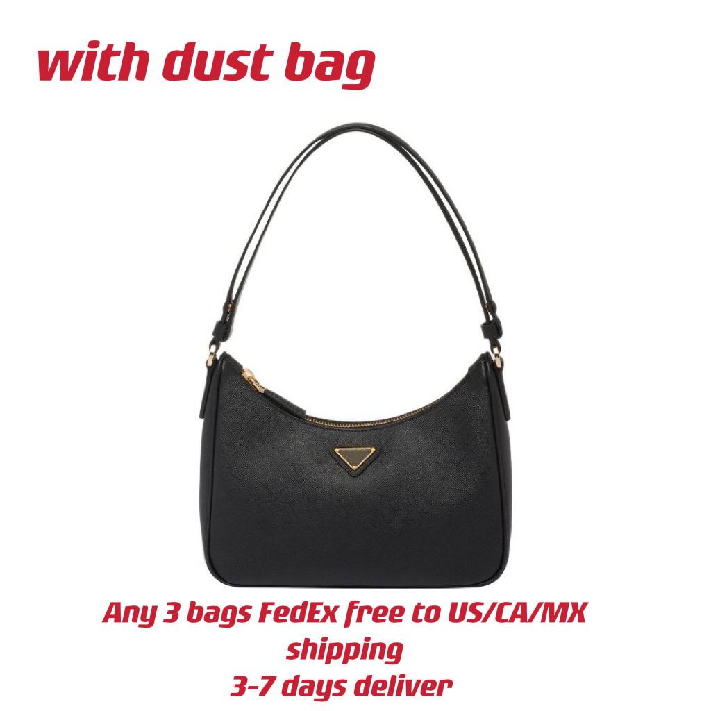 

Saffiano Genuine Leather Hobo Mini Bag With Adjustable Leather Handle Metal Hardware Print Nylon Lining Woman Fashion Handbag Leather tag, Black