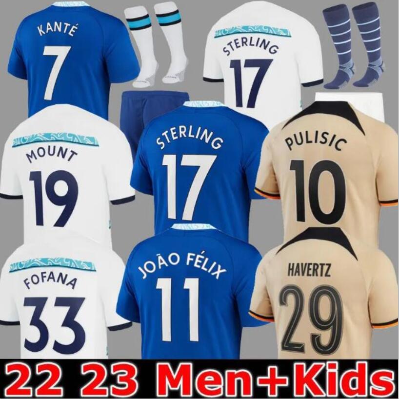 

22 23 CFC Soccer Jerseys PULISIC MOUNT JOAO FELIX HAVERTZ STERLING JAMES 2022 2023 football shirt men kids kits KOULIBALY KANTE uniform FOFANA Mendy T. SILVA CUCURELLA
