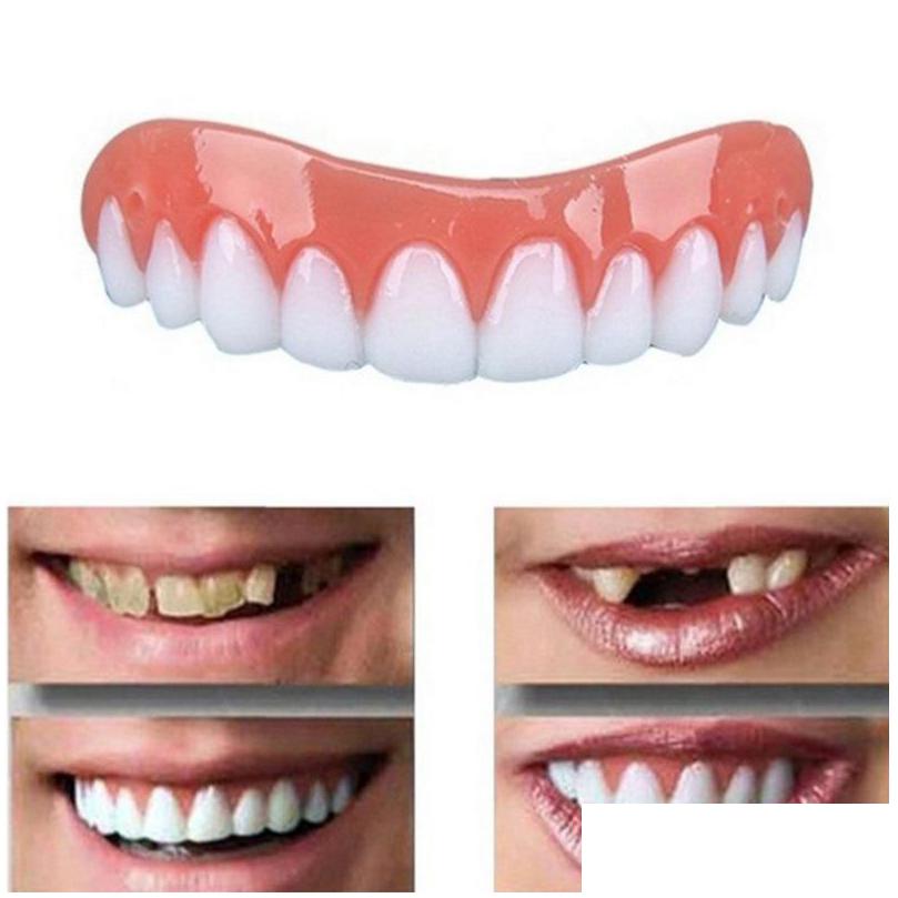 

Other Oral Hygiene 1Pc Upper False Teeth Sile Fake Simation Whitening Dental Braces Tool Brush Care Bleaching Drop Delivery Health Be Dhjqu