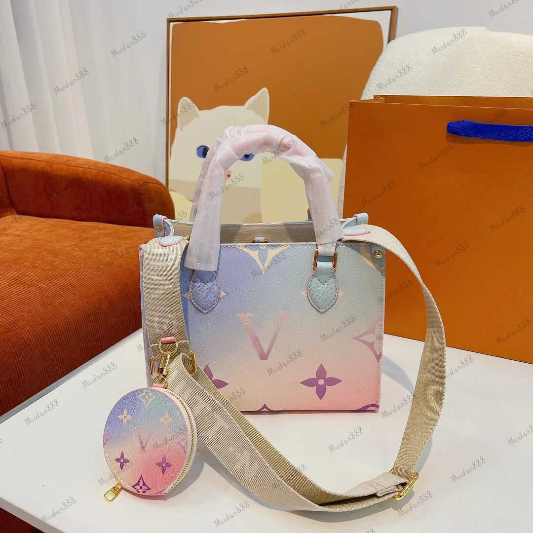 

Luxurys onthego designers bags louiseits multicolour womens handbags purse flower tote bag casual leather shoulder bags viutonit female purse with Coin Pocket, Color1