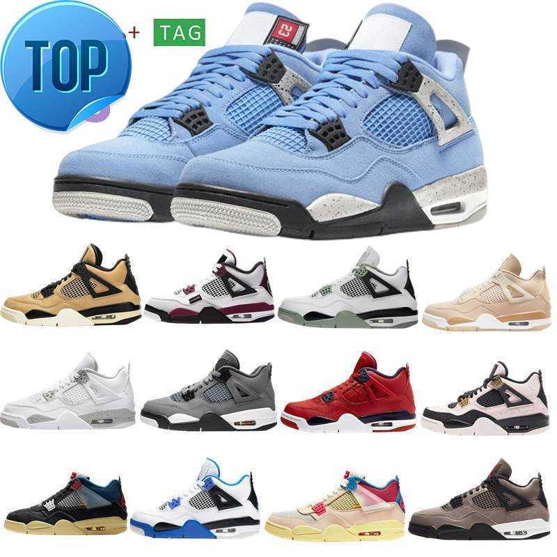 

2023 University Blue 4s mens Basketball Shoes white guava ice oreo sail metallic Fire Red black cat shimmer cactus jack men women sneakers, 25
