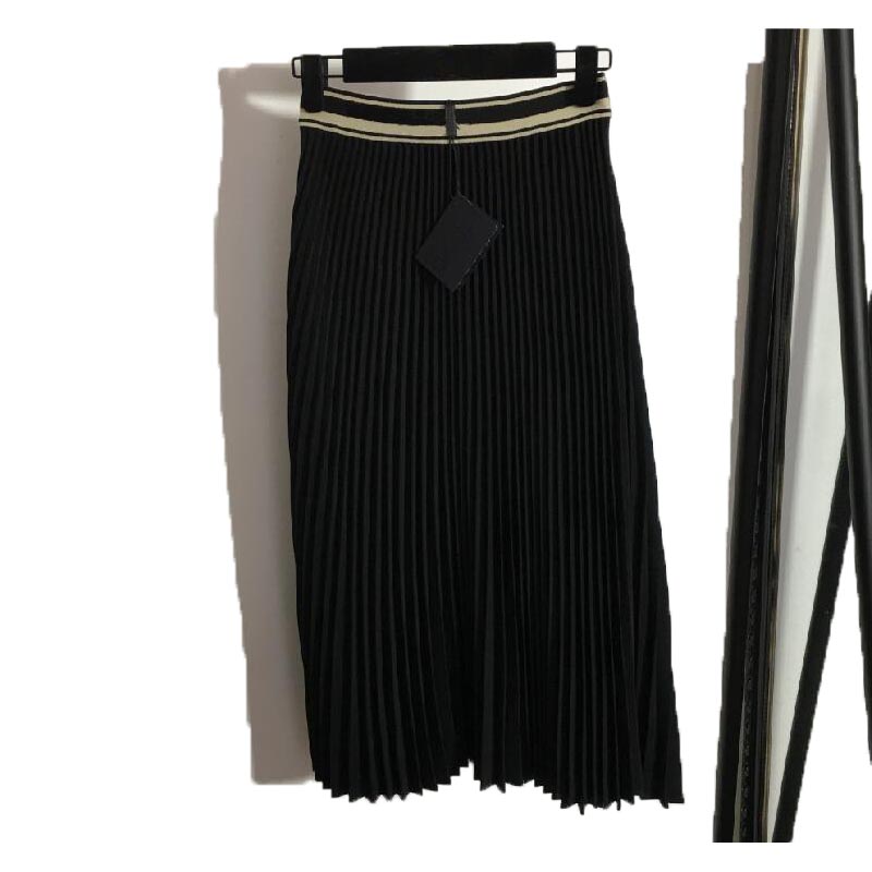 

New Women Sexy Skirt Summer Mesh Dress Womens Girls Designer Dress Long Stretch Waist Retro Solid Pleated Letter Print Dres Simia Beach Pleats Dresss 3 colourSize -XL, Black