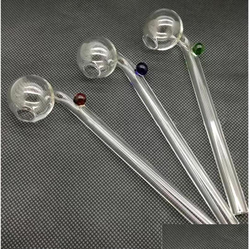 

Smoking Pipes Hand Oil Burner Glass Pipe Clear Tubes Color Point 6.29 Inch Pyrex Nail Tips Tobcco Dry Herb Big Ball Water Bubbler Th Dhu4L