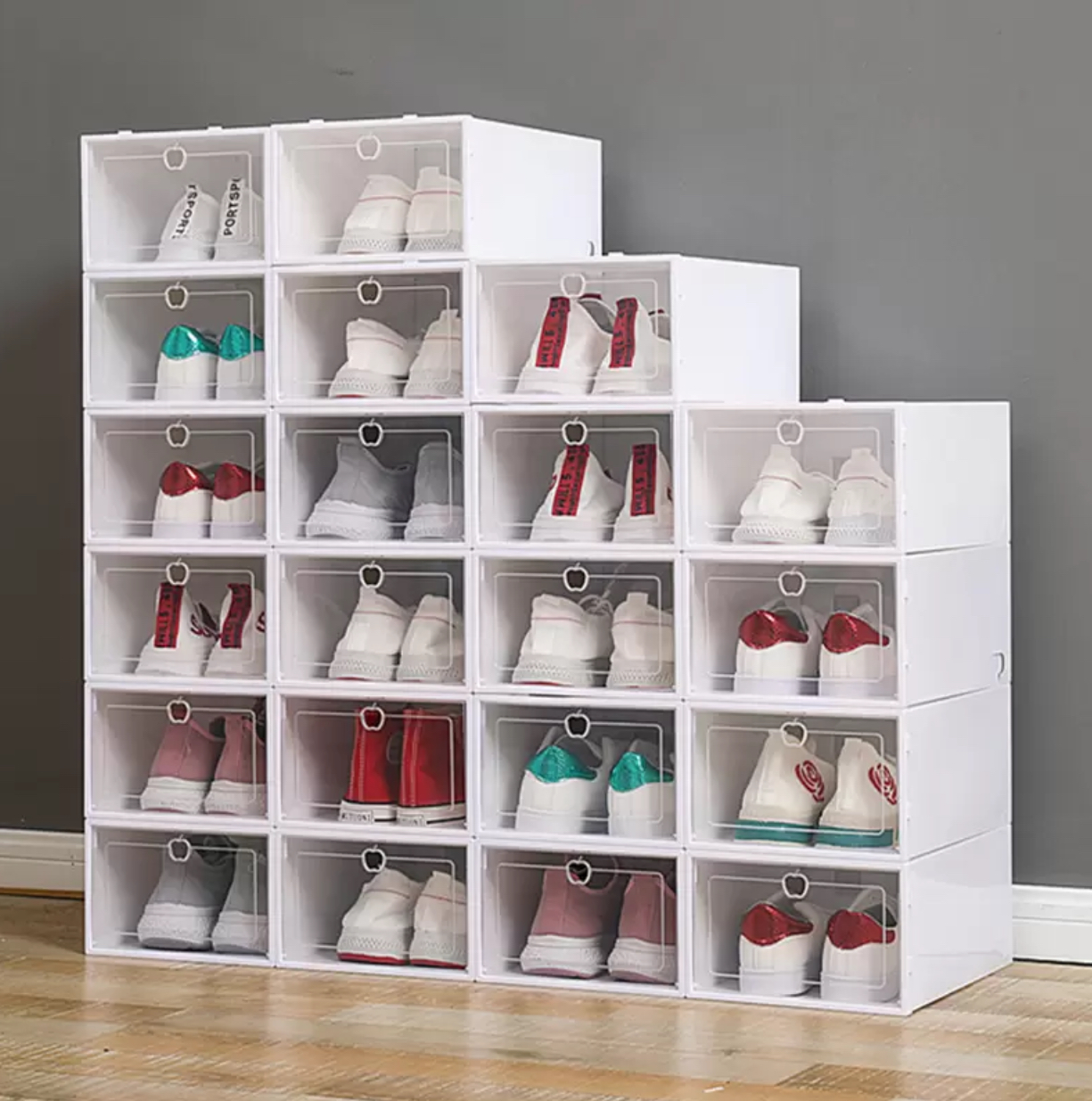 

Transparent shoe box shoes organizers thickened foldable Dustproof storage box Stackable combined cabinet Sale, Customize