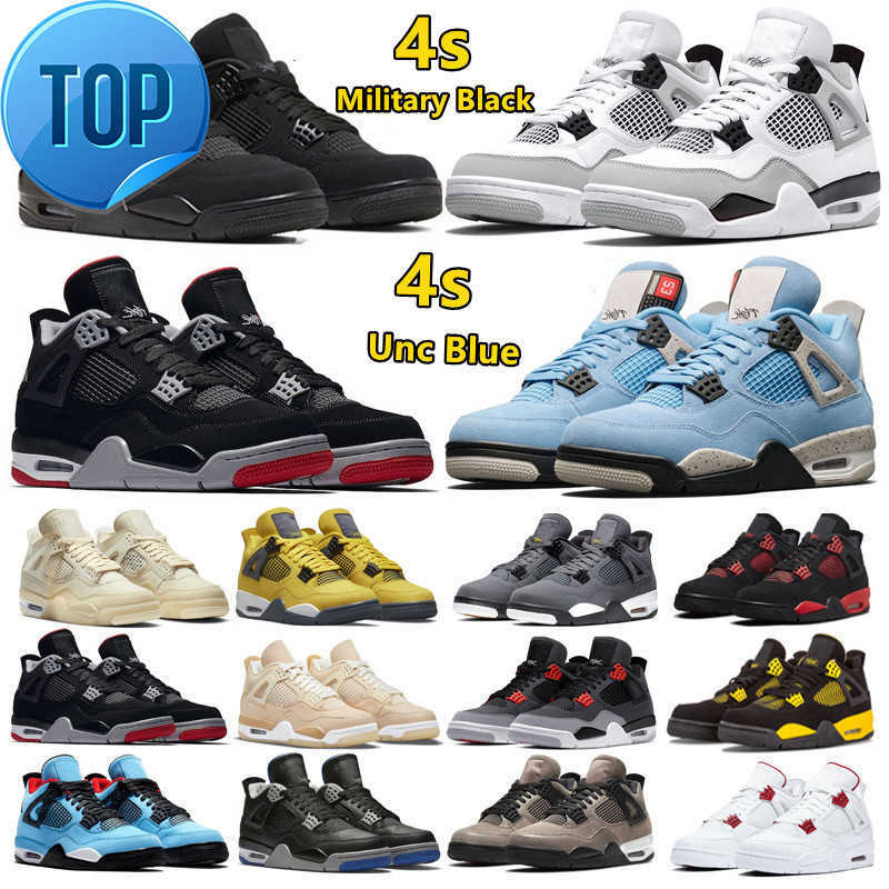 

4s mens 4 Retro Basketball Shoes Military Black Cat Bred UNC Red Thunder Tour yellow White Oreo Shimmer Sail What the Fire Red men women outdoor trainers sneakers, Color#12