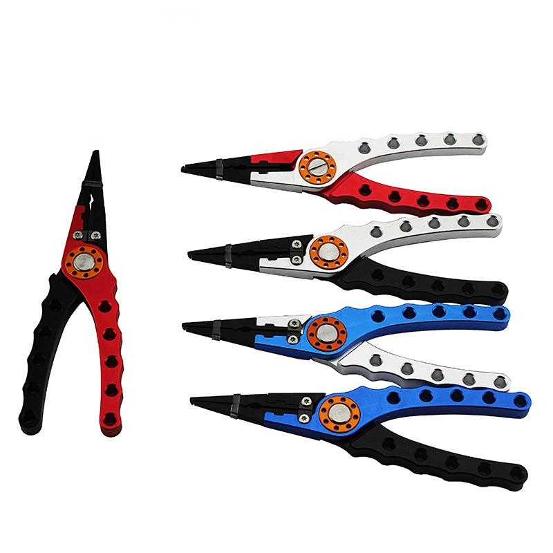 Fishing Accessories Aviation Aluminum Luya Multifunctional Straight Nose Aluminum Handle Fishing Pliers-image-838603440