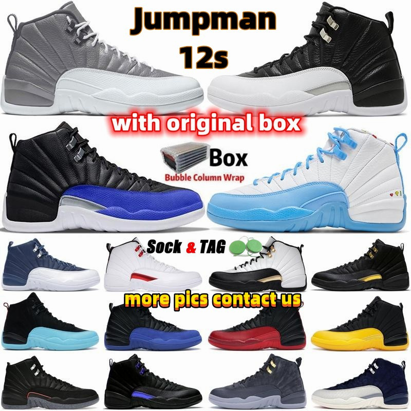 

Jumpman 12 Men Basketball Shoes 12s Playoffs Royalty Taxi Stealth Reverse Flu Game Hyper Royal Twist Utility Dark Concord Mens Trainers Outdoor Sports Sneakers, 16