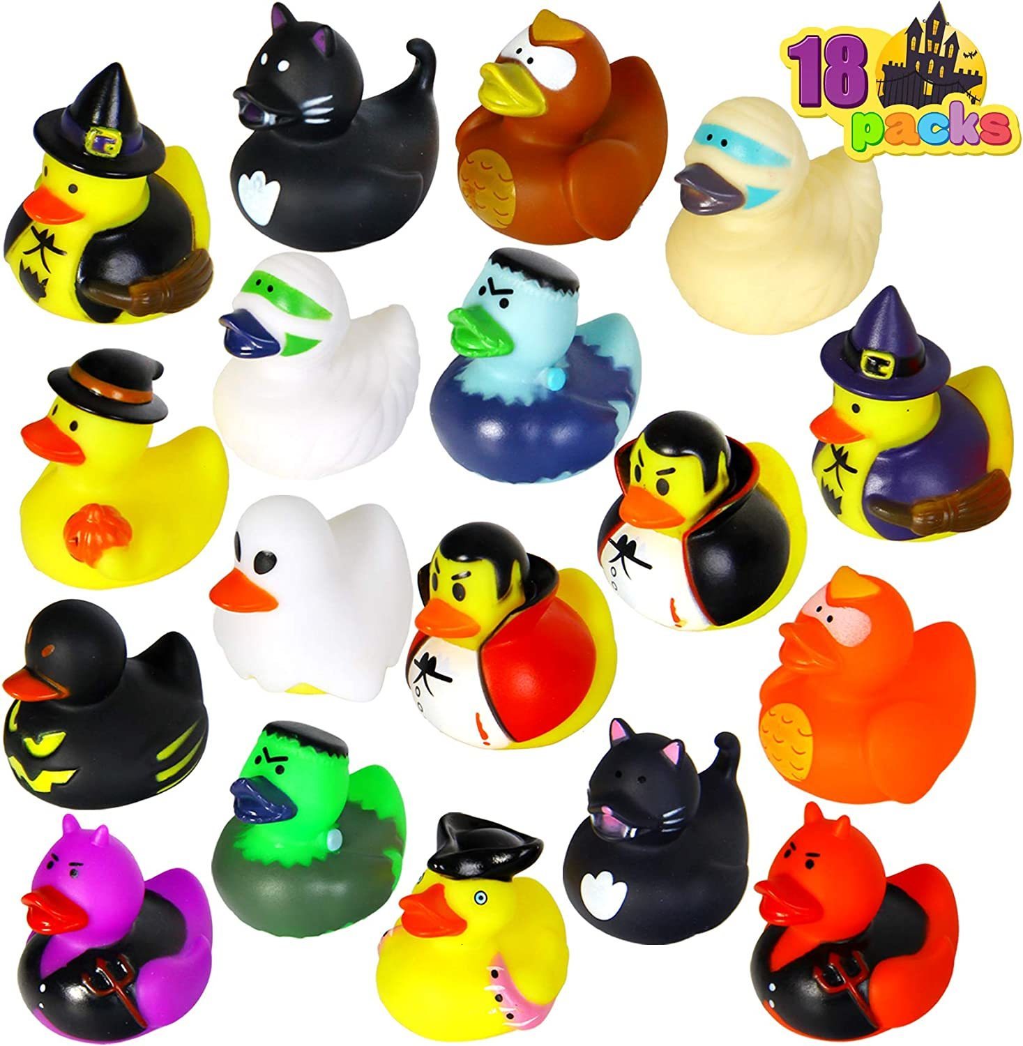 

Bath Toys 18 Halloween Novelty Rubber Ducks For Fun Bath School Classroom Giveaway Toy Prize Ducks Trick Or Treat Stuffed Party Favors 230131