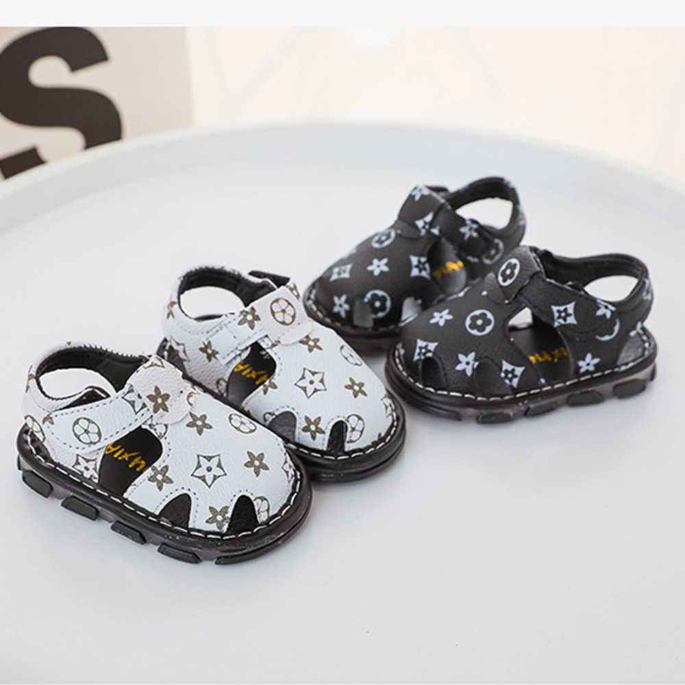 

Fashion PU Leather Sandals Boys Girls Youth Summer Shoes Infants Kid Children Flat Sandal Slides Anti Skid Beach Bath Outdoor Running Shoes Slides Slipper T21B5O3, Black;1lot=1pair