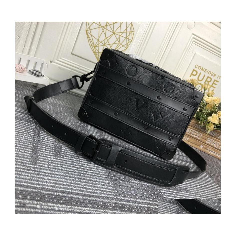 

Shoulder Bags Designer Handle Soft Trunk Box Shoder Messenger Cross Body Monograms Mirror Embossed Genuine Leather Letters Handbags Dhwk6, Brown flower