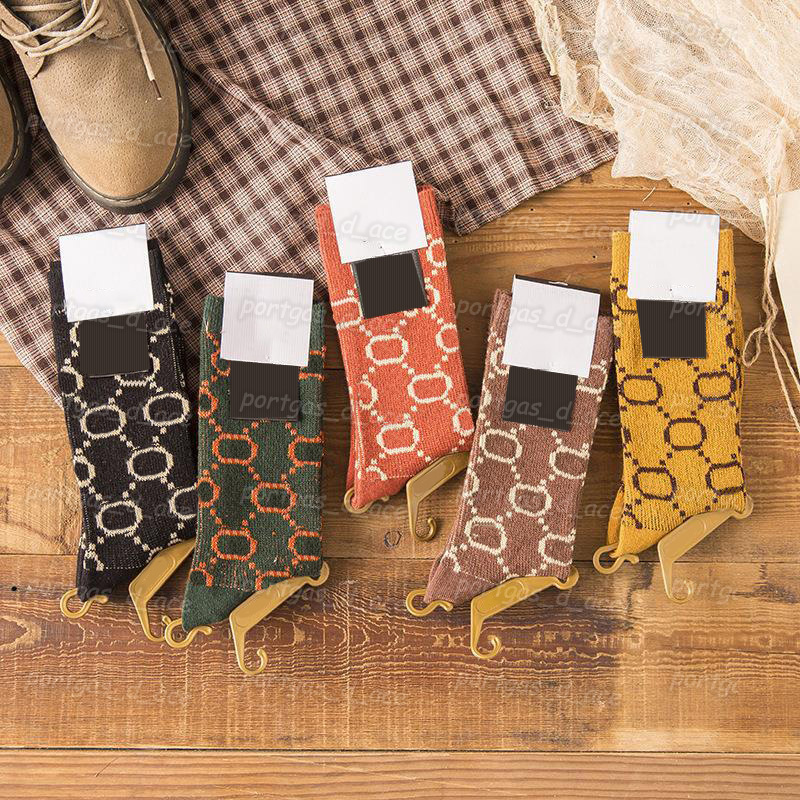 

Womens Letters Socks Comfortable Cotton Fashion Sock Breathable Spring Winter Sports Socks, 5 pair/color mixed