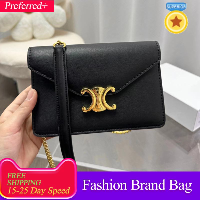 Ce1ine Arcs fashion Triomphes crossbody bag shoulder lady wallet simple versatile metal letter leather solid leather Postman handbags style good nic