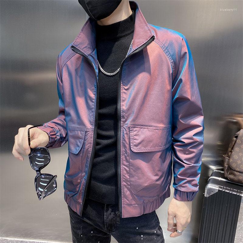 

Men's Jackets 2023 Jacket Men Coat The Trend Color-changing Windbreaker Comfortable Streetwear Hip Hop Sport Tidal Current Surprise Price, Blue