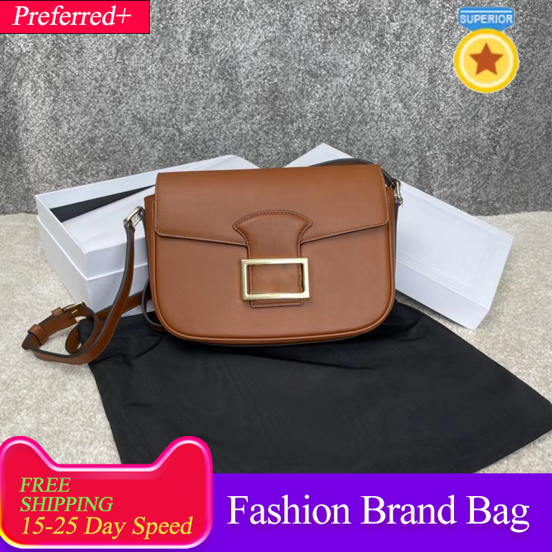 

Designer Shoulder bag Crossbody bag New Brand Ladies Bags Wholesale Triumph Lock Buckle Small Square Single Shoulder Msenger Old Flower, Brown