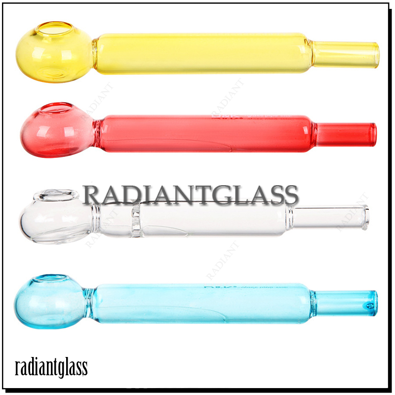 

Pyrex Glass Oil Burner Pipe Vintage style Colorful Great Tube Nail Tips Quartz Hand Blown Smoking Pipes Wholesale