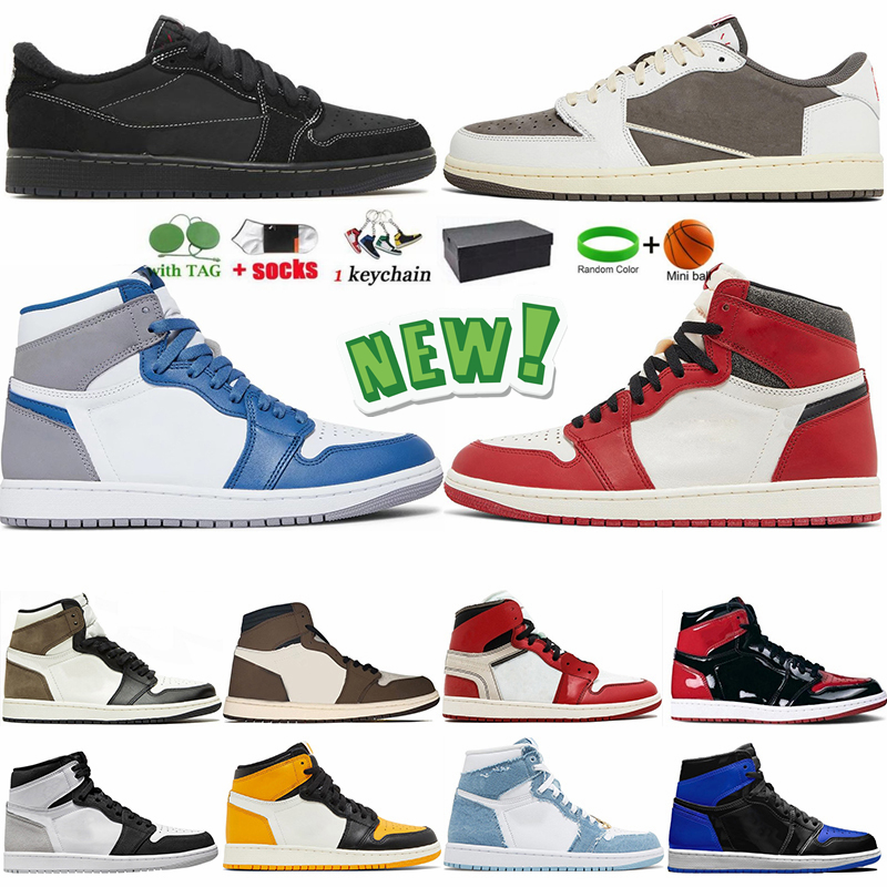 

1s 1 Mens Basketball Shoes lost and found founds reverse mocha Olive Low Denim Chicago Washed Heritage True Blue Twist Designer Women Mens, 13