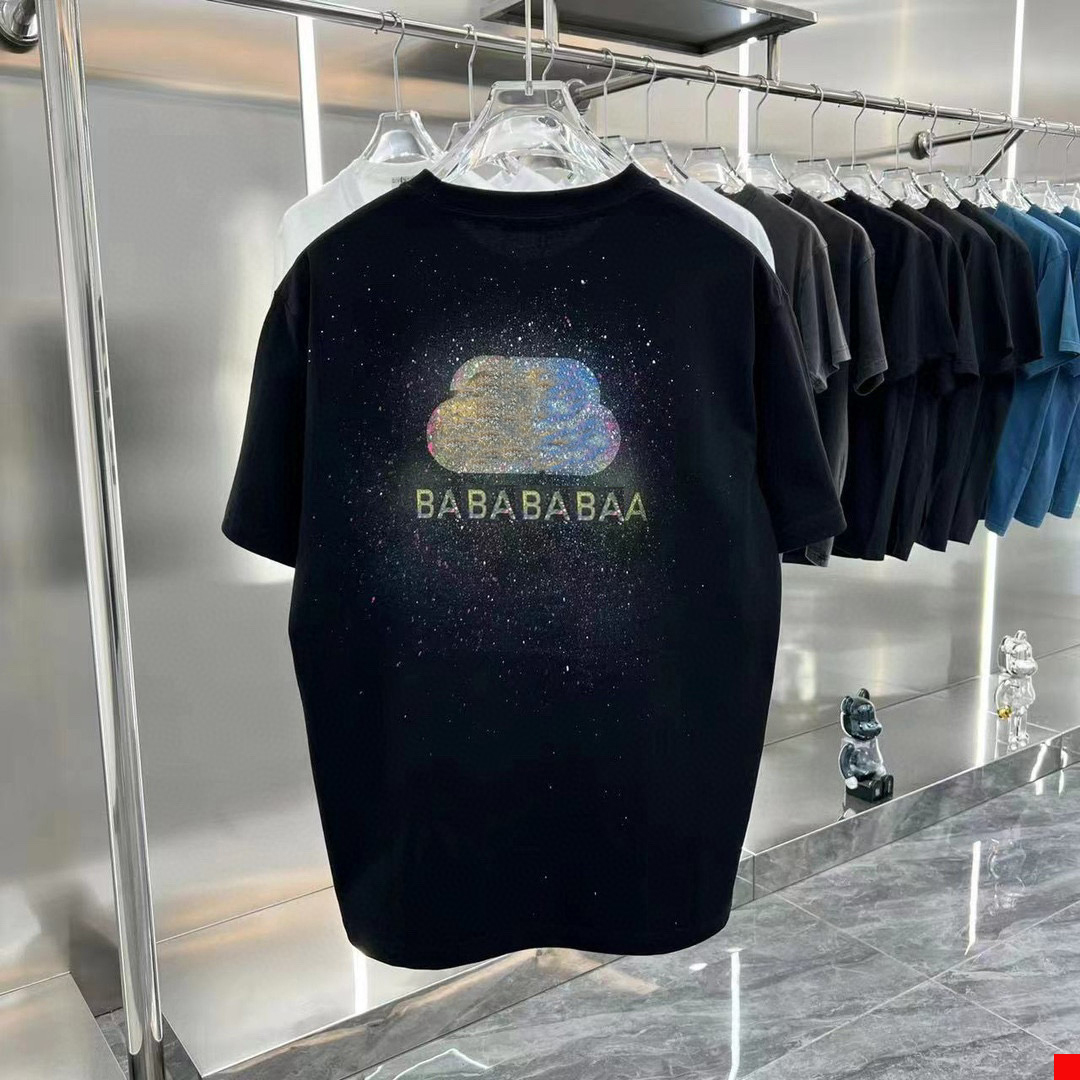 

23SS Designer Letter Printed T Shirts Tee Sweatshirt Fashion High Street Short Sleeves Summer Casual T-Shirt Breathable Men Women Crew Neck Tees Dresses for Wome 001, White