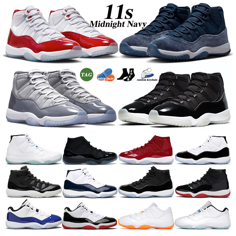 

basketball shoes 11 11s mens cherry cool grey midnight navy velvet Jubilee 25th Anniversary concord bred gamma blue space jam cap and gown sneakers low sports trainer