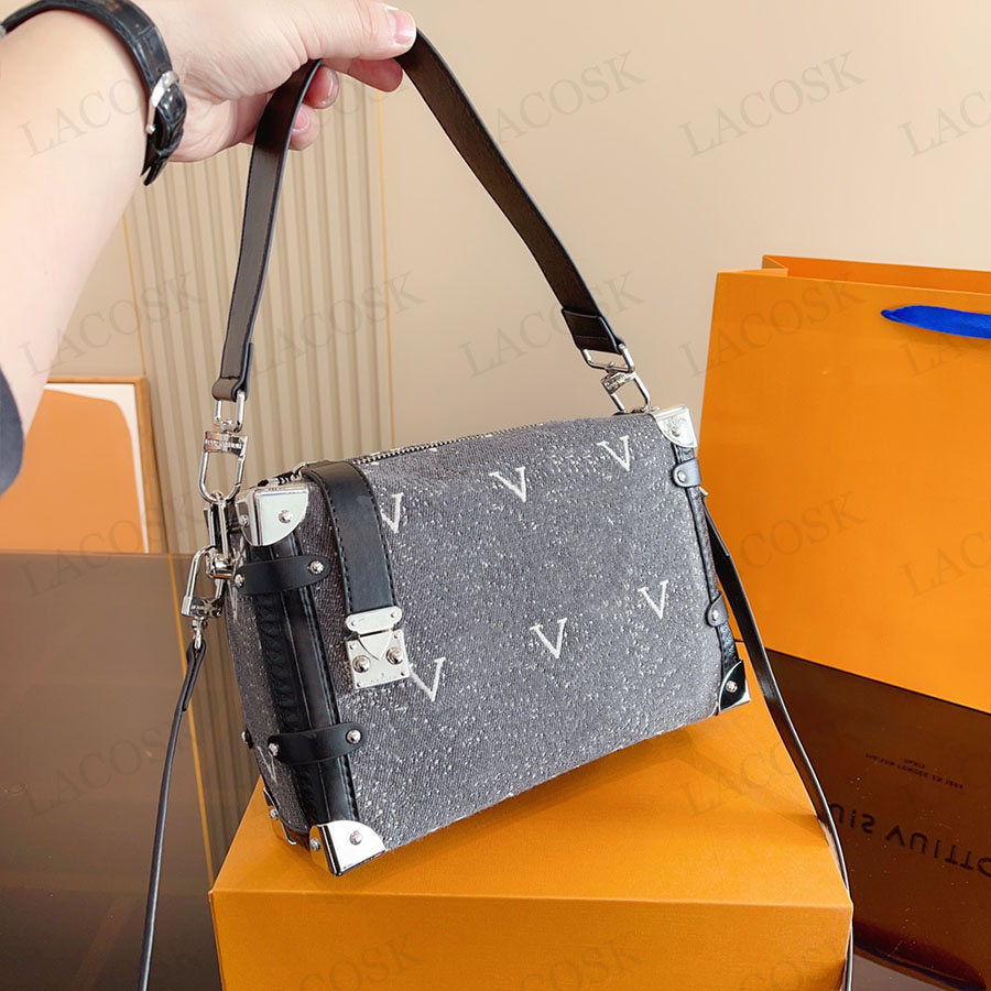 

Designer Bags Side Trunk Handbags Womens Soft Leather Shoulder Bags Fashion Crossbody Tops Quality Trend with Box, Brown1