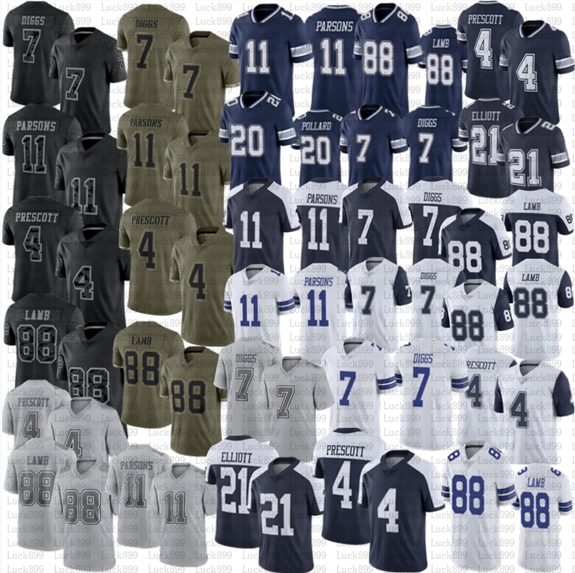 

Micah Parsons CeeDee Lamb Football Jersey Trevon Diggs Ezekiel Elliott Dak Prescott Tony Pollard, Women