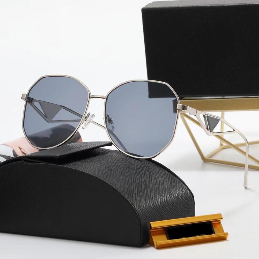 

Men Womens Designer Sunglasses Classic Letter Eyeglasses Goggle Sunmmer Sun Glasses Mix Color Triangular Signature with Box