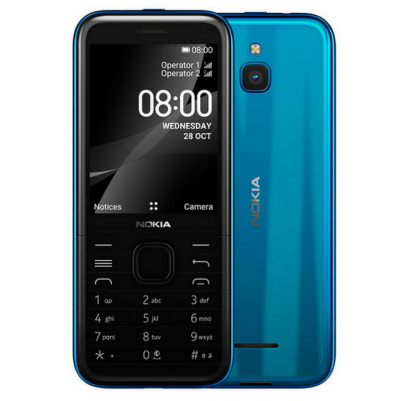 

Original Refurbished Cell Phones Nokia 8000 Dual Sim GSM 2G 2.8inch Screen For Student Old People Classic Gift Mobilephone, Multi