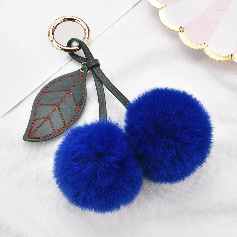 

Keychains Fake Fur Key Chain Fashion Cute Cherry Keychain For Women Lover Car Bag Pendant Jewelry Girl GiftKeychains KeychainsKeychains Forb