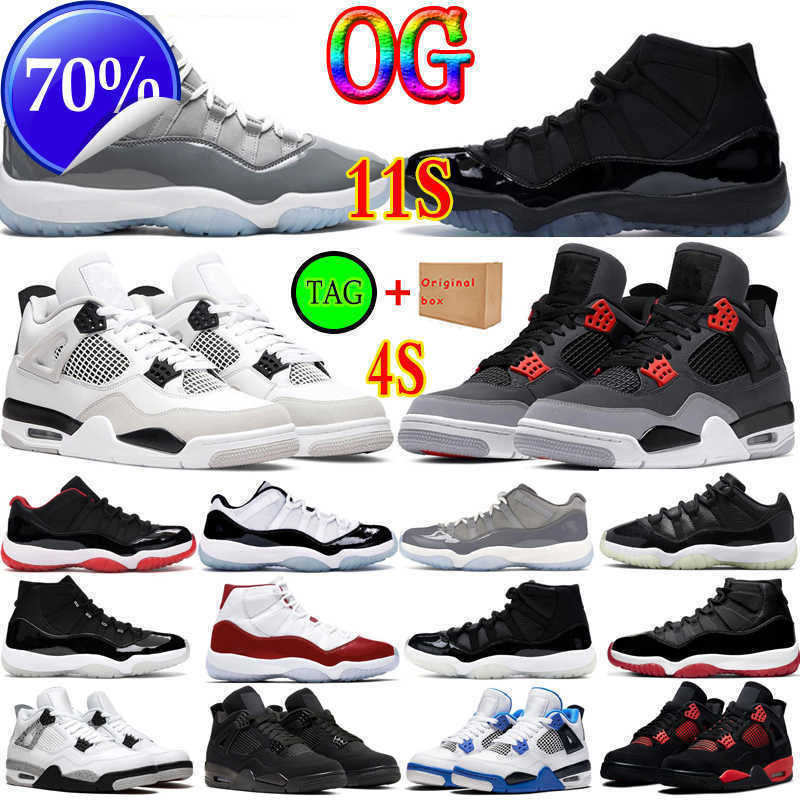 

Sandals with box 4 11 jumpman 4s 11s basketball shoes designer jorden sneaker sport shoe jorda Military Black Cat Fire Red Thunder Sail cool 3FI3, #13 pure money
