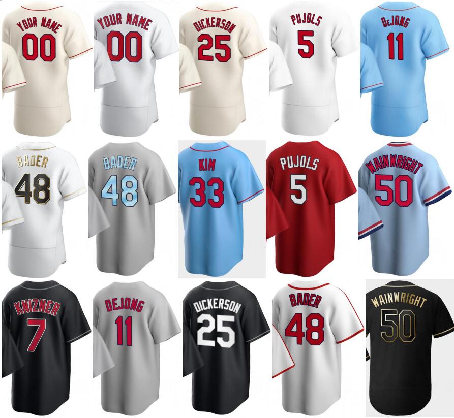 

City Connect Baseball 5 Albert Pujols Jersey 7 Andrew Knizner 63 Edmundo Sosa 50 Adam Wainwright 25 Corey Dickerson 48 Harrison Bader Paul DeJong Custom Name Number, Cool base
