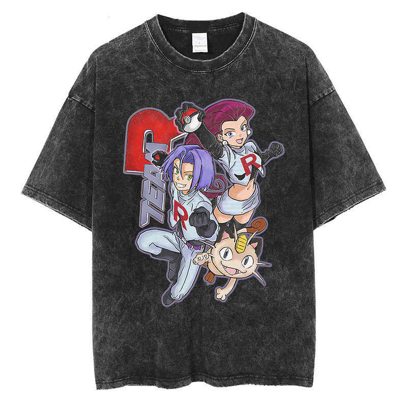 

Men's T-Shirts Men Harajuku Washed T Shirt Japanese Anime Graphic T-Shirt Hip Hop Streetwear Retro Loose Cotton Tshirts Summer Short Sleeve Top G230202, Black