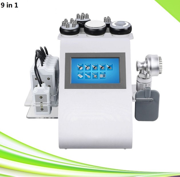 

s shape cavitation slimming machine 9 in 1 laser lipo fat burning 40k cavitation rf lipo laser machine