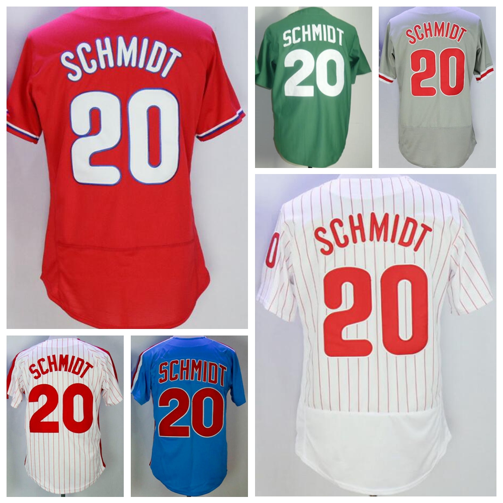 

Retro Retire 1983 Vintage 20 Mike Schmidt Baseball Jersey Men Red White Blue Black Grey Cool Base Flexbase Pinstripe Stitched For Sport Fans Breathable Good