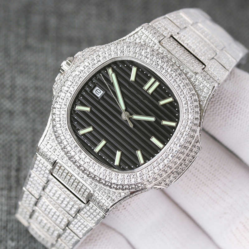 

2023Wristwatches Diamond Watch Casual Mens Watch Automatic Mechanical WristWatch 40mm Stainls Steel Strap Sapphire Life Waterproof Montre de luxe58GS, Color 1