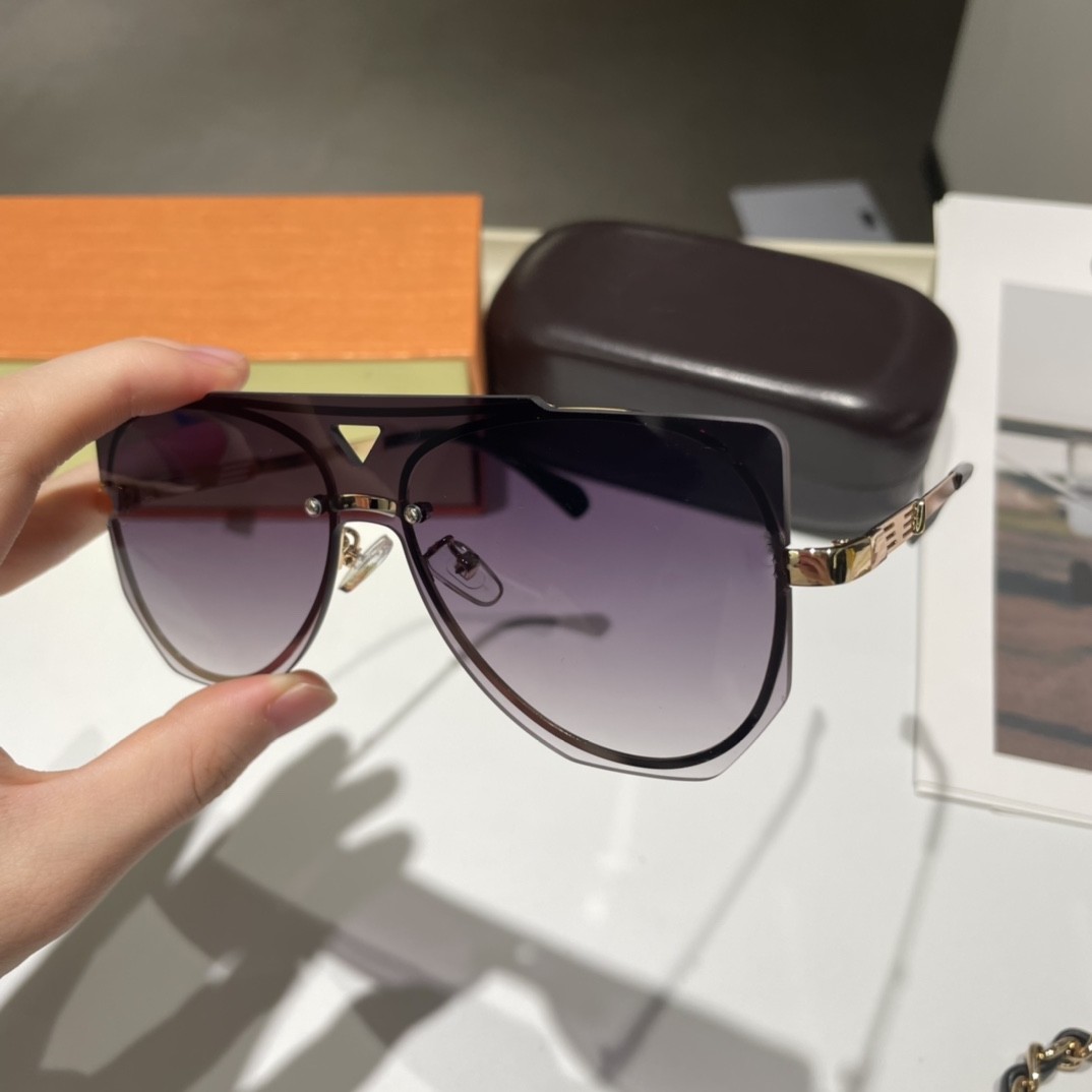 

Fashion classic men's and women's sunglasses metal square gold frame UV400 neutral retro style attitude sunglasses protective glasses with frame 3055