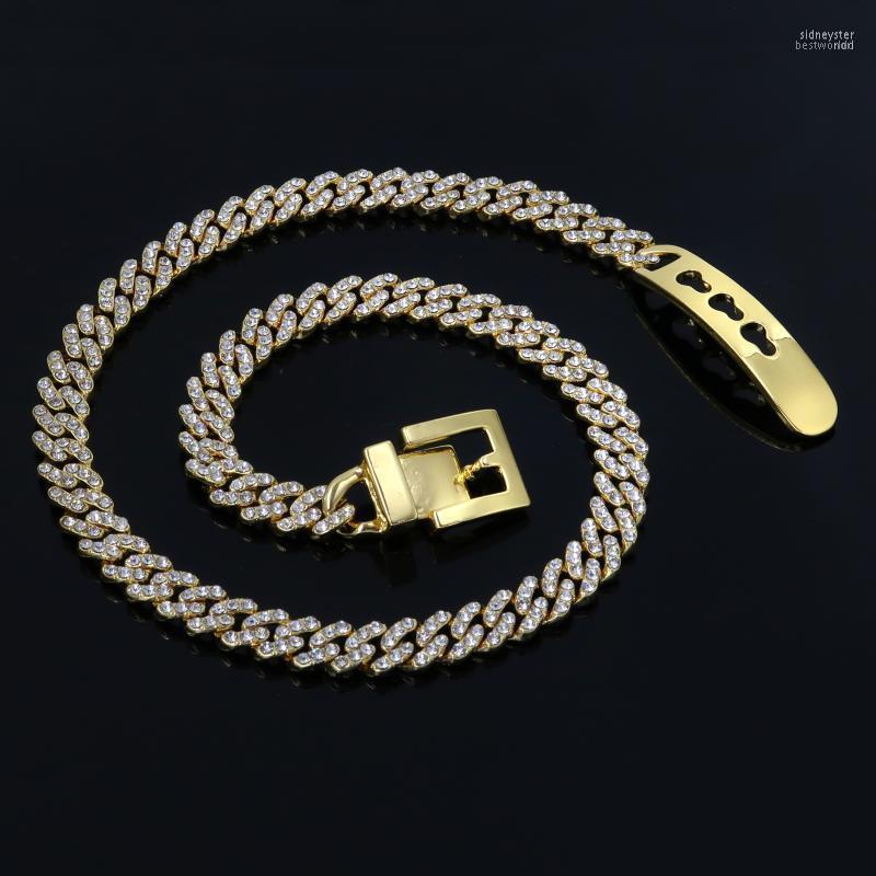 

Choker Chokers 12mm Simple Real Gold Plated Belt Buckle Thick Chain Necklace For Women Men Hip Hop Fashion Design Texture Neck Jewelry