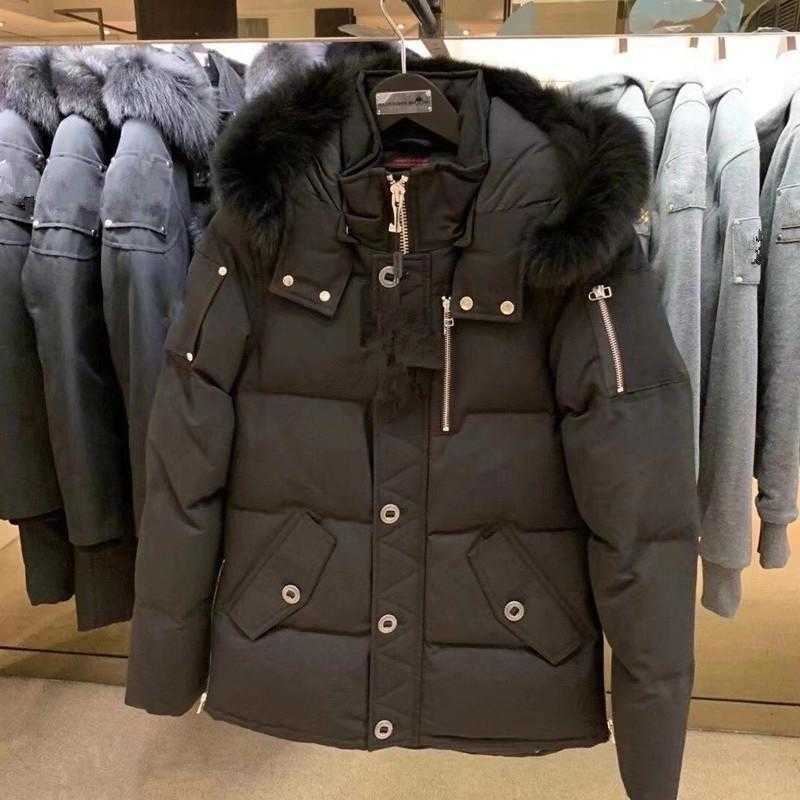 Mens Down Jackets Moose Parka Winter Waterproof Cloth Men Wolf Fur Wyndham Jacket Hooded Fourrure Outwear Raccoon Furs Warm knuck Coat