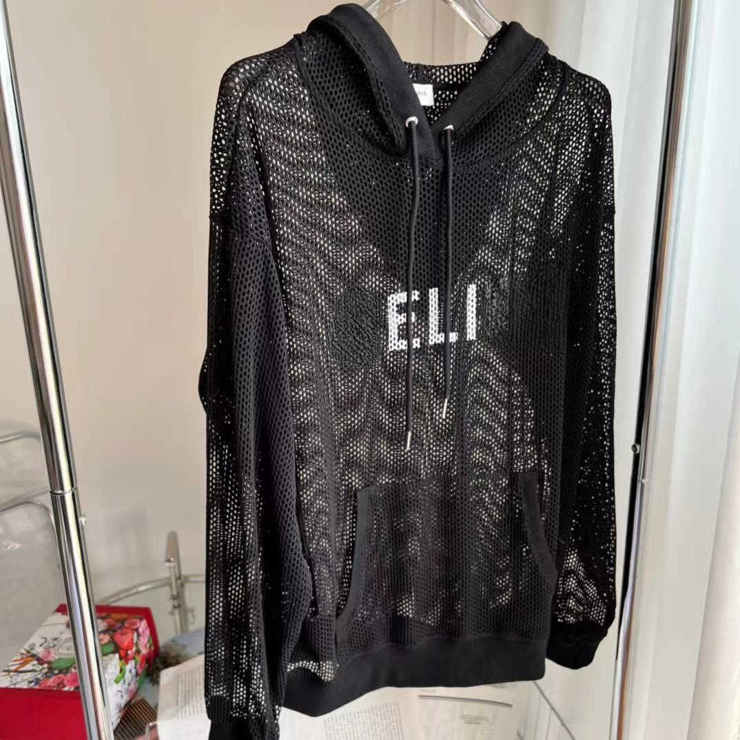 

Brand casual Early Autumn New Fashion Print Men' and Women' Hollow Loose Casual Versatile Sweater, White