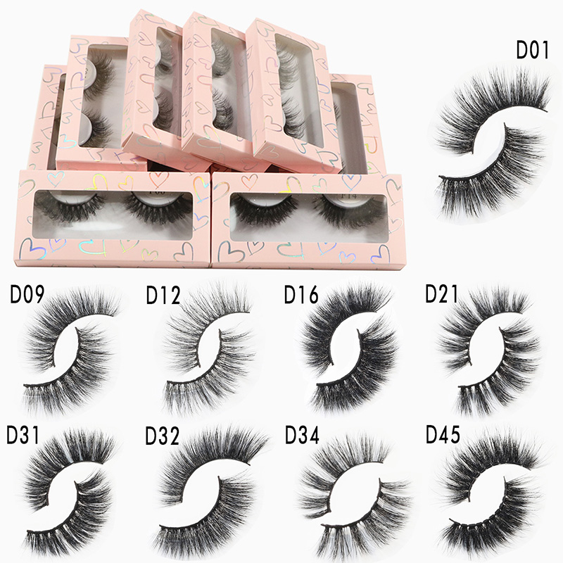 

Silk 3D Mink Lashes Natural False Eyelashes Eye Lash Knit with Packaging Cardboard Box
