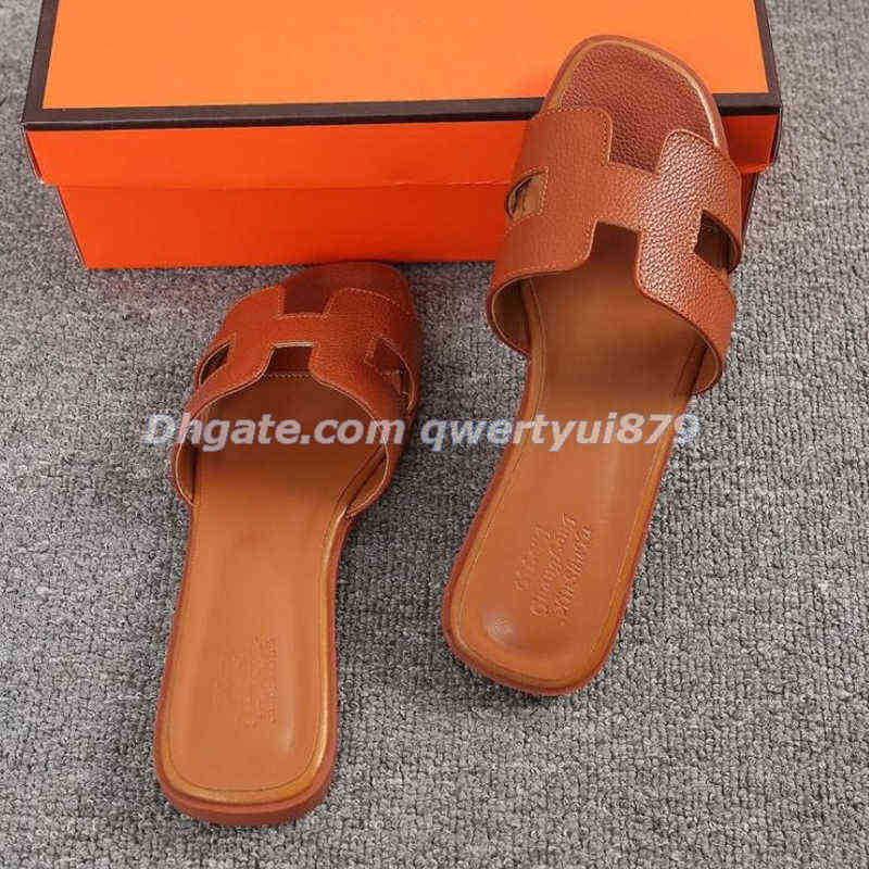 

qwertyui879 Slippers Women Slippers Ladies Shoe Square Toe PU Leather Women Casual Comfortable Summer Fashion Beach Sandals Flat Plus Size 020223H, B brown