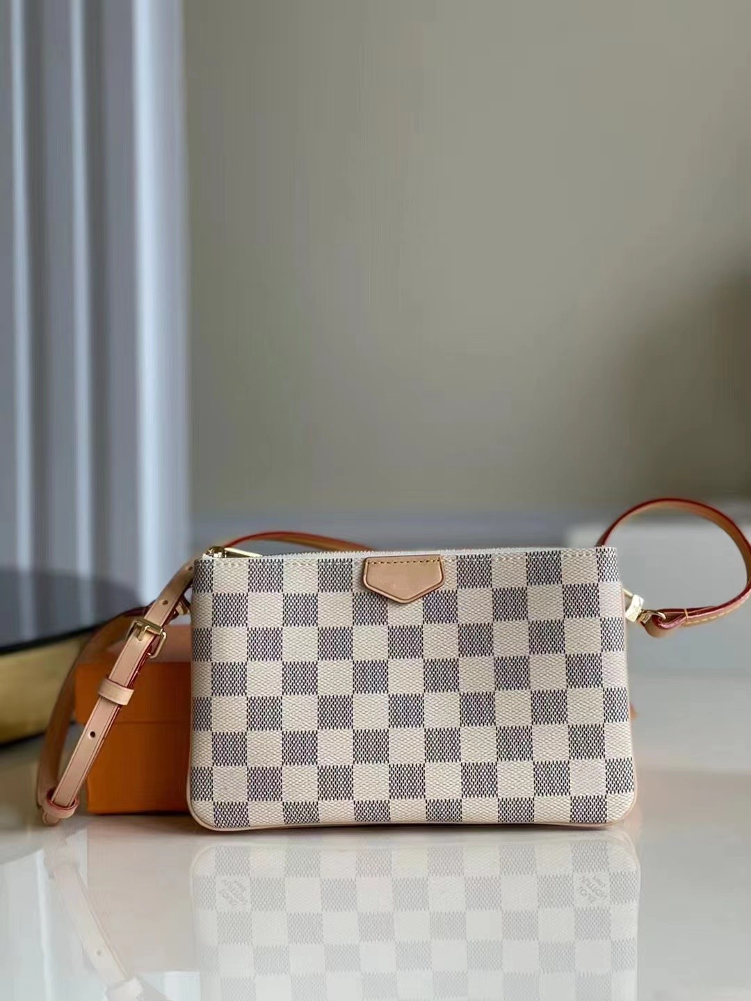 

Wallets Women's luxury check mini shoulder bag handbag zip N60460