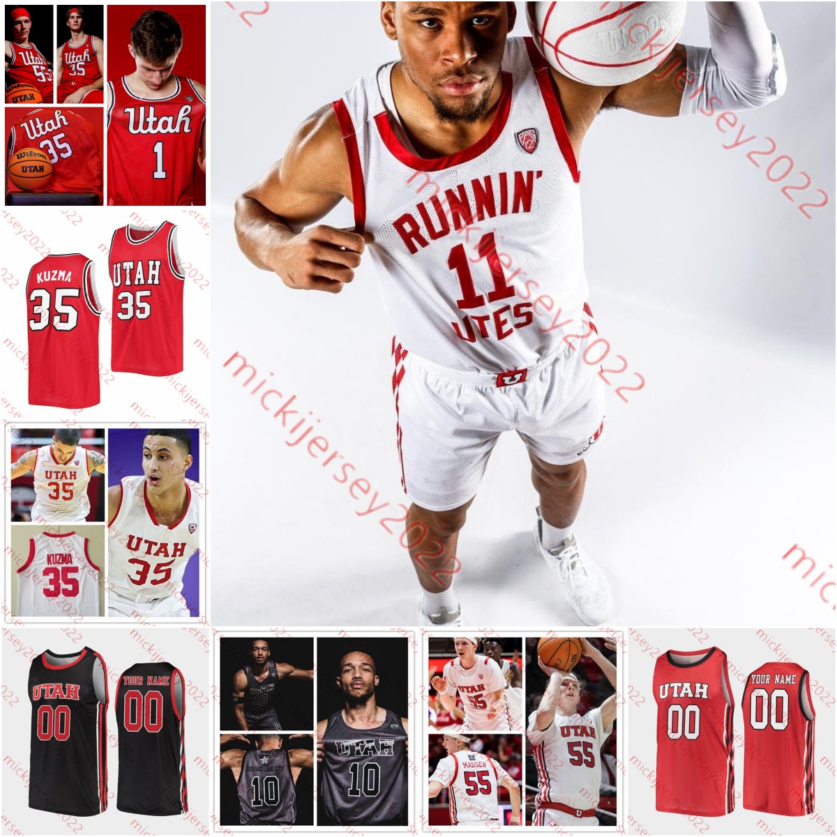 

College Basketball Wears Custom Stitched college Basketball Jersey 35 Kyle Kuzma Jakob Poletl Andrew Bogut 10 Marco Anthony Eli Ballstaedt 0 Gavin Baxter Jaxon, Black