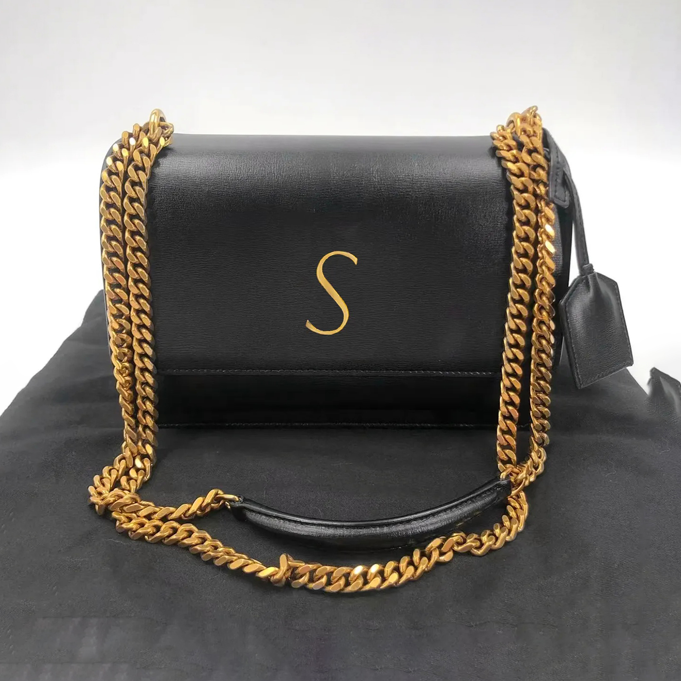 

luxurys Designer luxury sunset shoulder Clutch tote bag crossbody bags fashion womens Genuine Leather classic travel Soft WOC Metal logo men wallet Flap strap chain, Khaki gold