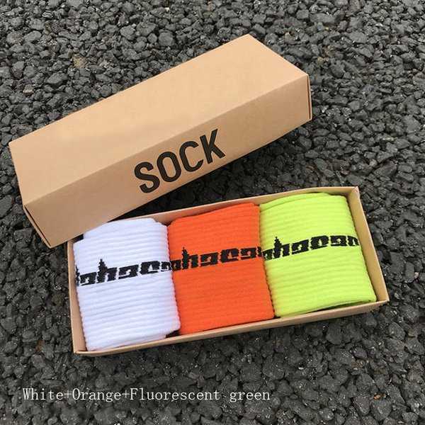 

Mens Socks Season 6 Skateboard Fashion Letter Printed Sports Sockings Hip Hop 7 2ETM, Grey+black+beige