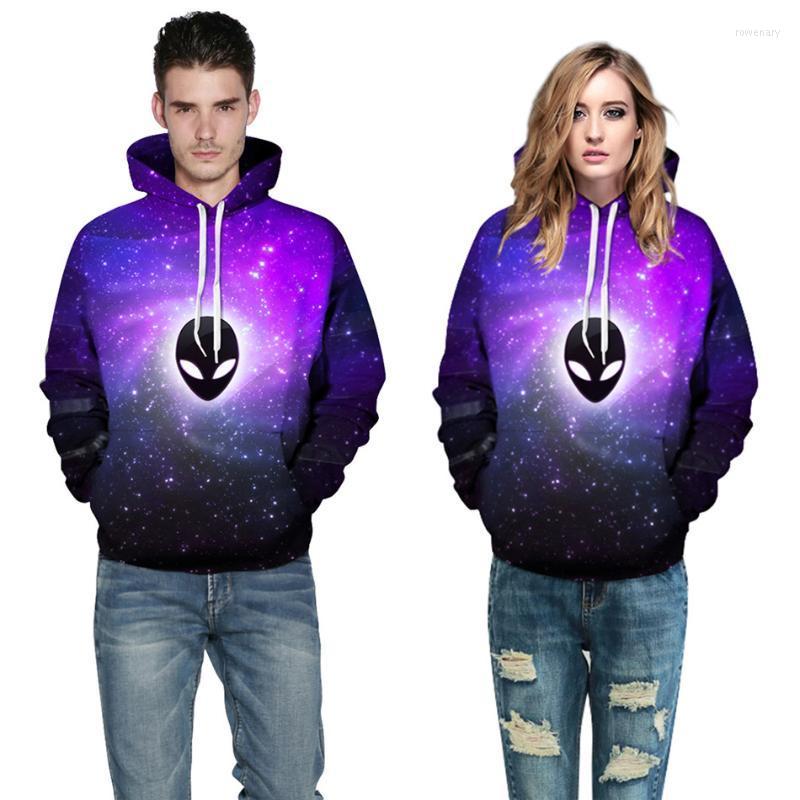 

Men's Hoodies & Sweatshirts Spring Autumn Men Women Harajuku Style Alien Creative Galaxy Vortex Print Clothes Hooded Male Party PulloverMen', Qydm-343
