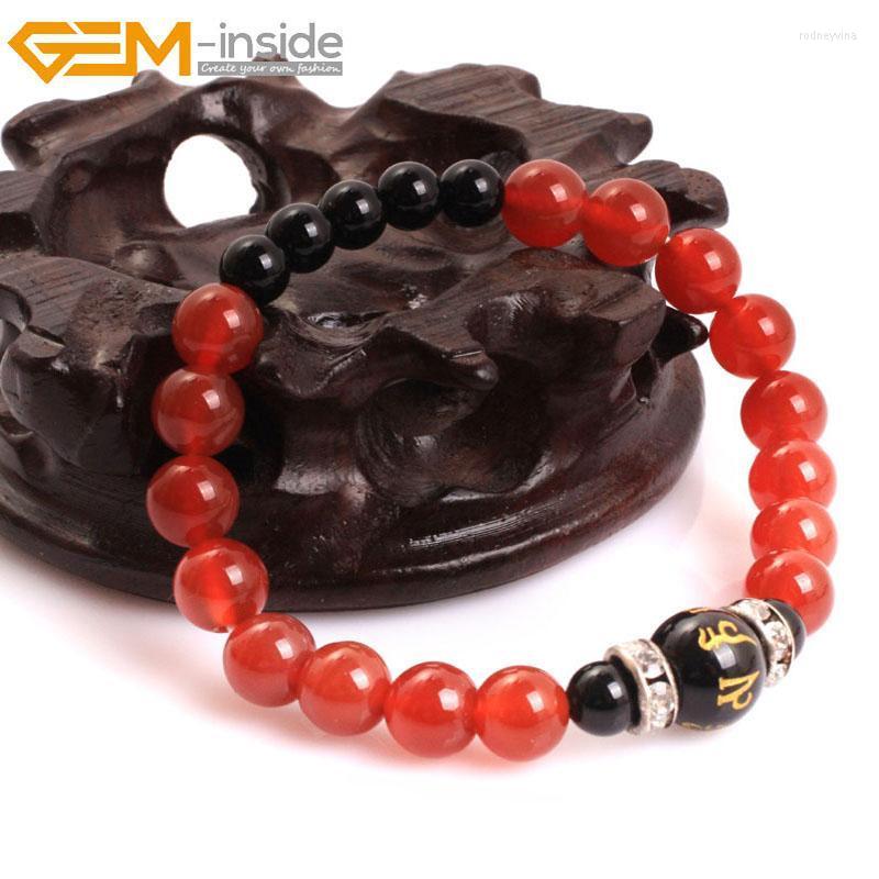 

Strand Beaded Strands Gem-inside Natural Mala Anglican Muslim Catholic Christian Episcopal Prayer Rosary Red Agates Beads Bracelet For Men